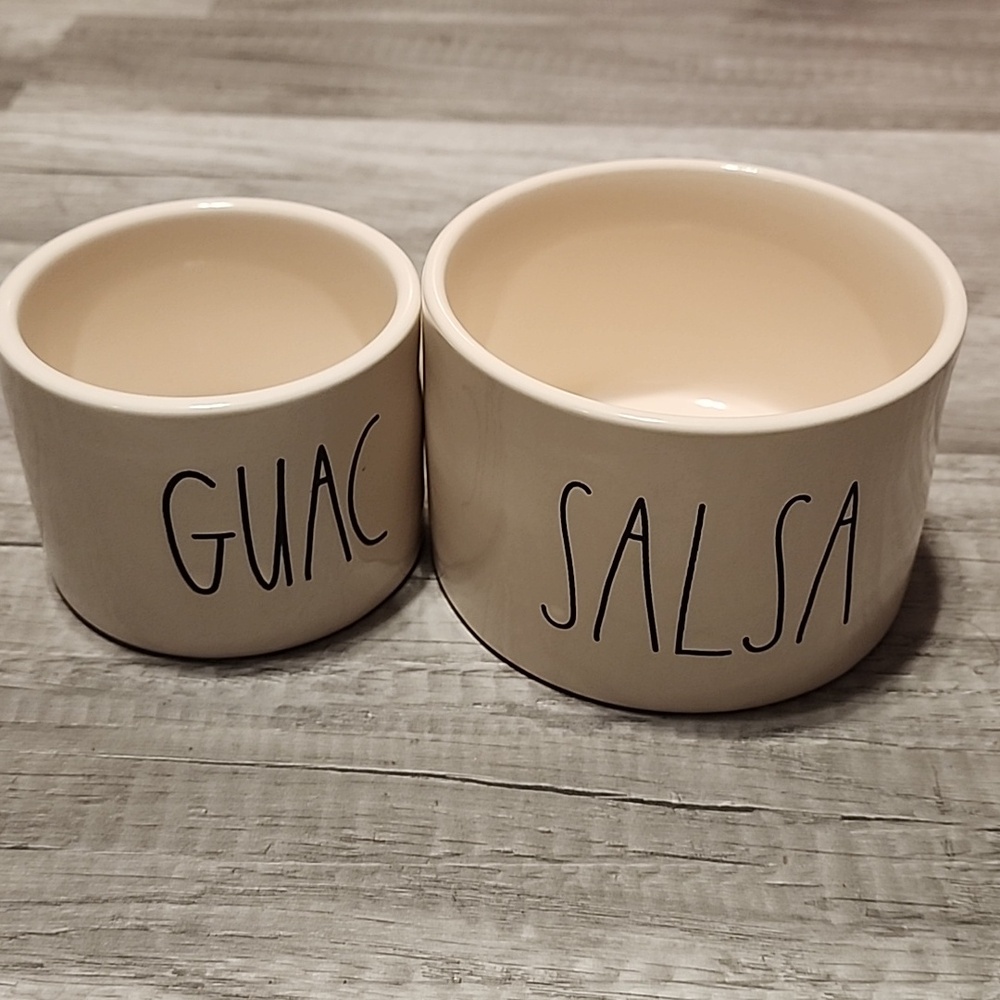 Raeâ Dunn Guac & Salsa dishes